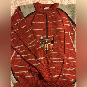 Vintage 90s Football Knit Sweater